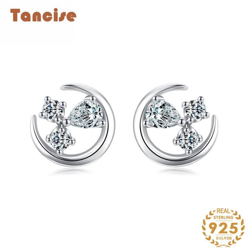 Tancise Silber Zirkon Ohrringe Tropfen Ohrringe für Frauen Hochzeit Party Geschenke_voghion.com