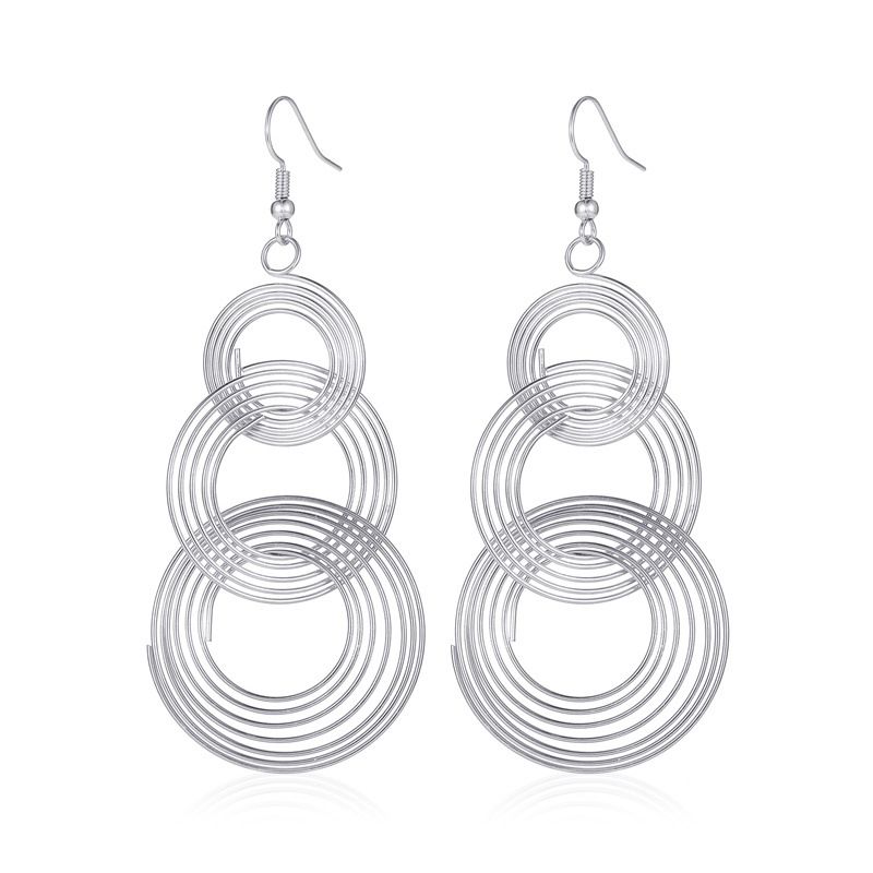 New Exaggerated Multi-layer Circle ins-style Long Large Circle Earrings Earrings for Women_voghion.com