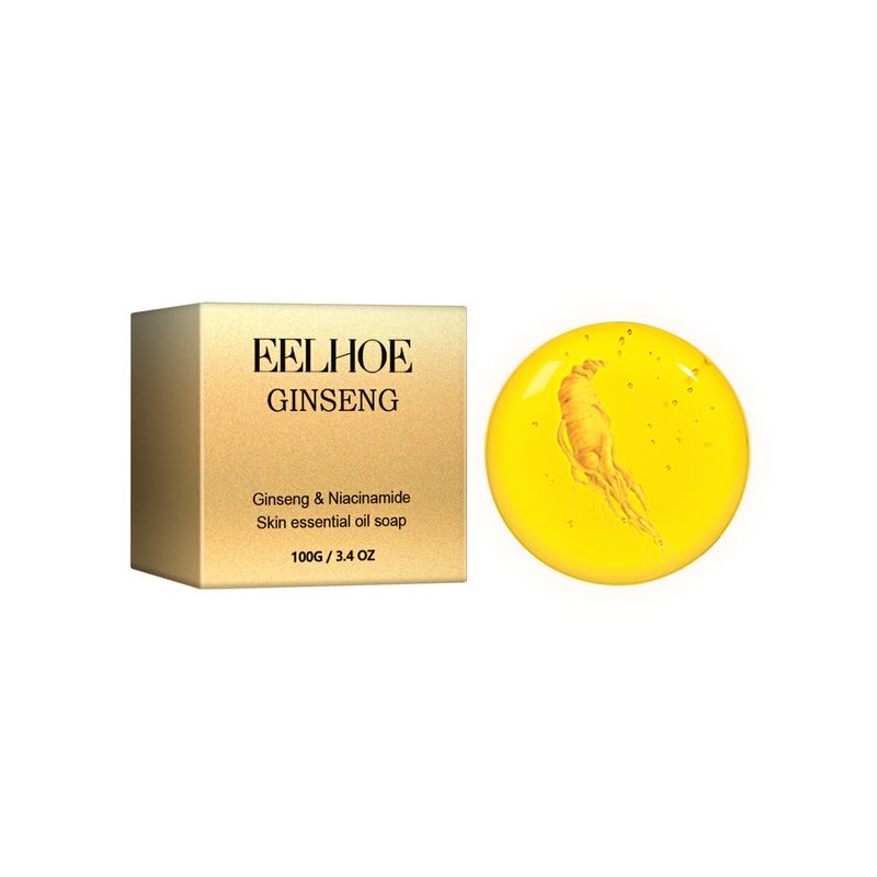 EELHOE Ginseng Essential Oil Soap Repair Skin Barrier Lightening Acne Moisturizing Moisturizing Skin Cleansing Soap_voghion.com
