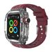 Applicable to Apple Watch strap super running contrast color transparent black appleiwatch9876 integrated strap 44/45mm_voghion.com