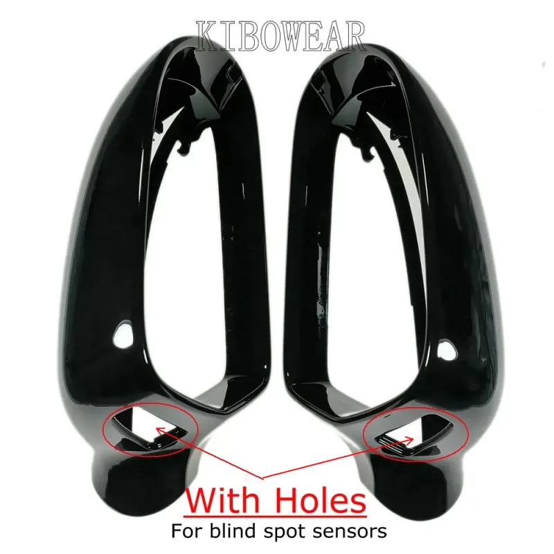 Black Side Mirror Covers Cap for Audi A6 C6 4F A4 A5 B8 8K Q3 SQ3 A8 D3 S4 S5 S6 S8 door wing 2008 2009 2012 2015 A3 8P_voghion.com