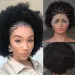 Parrucca frontale in pizzo con capelli umani intrecciati con frangia per donne nere Parrucche per capelli ricci afro crespi in saldo_voghion.com