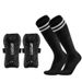 Fußball-Schienbeinschoner, Fußballsocken, zweiteiliges Set, Jungen und Mädchen, Kinder, Erwachsene, Overknee-Trainingssocken, Schienbeinschoner_voghion.com