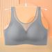 Women's Intimates Seamless Backless Steel Ring Fixed Cup Underwear Women's Large Size Vest Bra Gathered Upper Collection Auxiliary Bra Cup_voghion.com