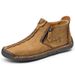 European Warm Series Martin Herbst Winter Neue große Reißverschluss Herren Outdoor Casual Handgenähte Arbeitsstiefel_voghion.com