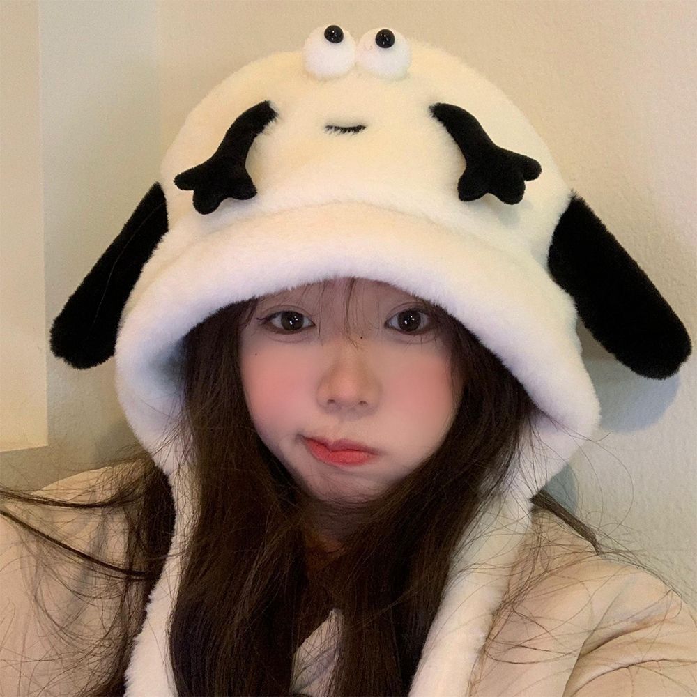 CHUNYU Carino Cucciolo Peluche Lei Feng Donna Autunno e Inverno Versatile Cartone Animato Faccia Piccolo Caldo Cappello di Protezione per le Orecchie_voghion.com