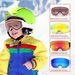 Children's Ski Snow Goggles Double Layer Anti-Fog Column Surface Mountaineering Glasses Outdoor Equipment_voghion.com