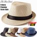 Cappello Panama Fedora da uomo e da donna in paglia intrecciata Cappello cubano Trilby con fiore estivo e bordo corto_voghion.com