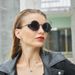 Retro Hemmed Round Frame Sunglasses For Men Round Frame Punk Style Sunglasses For Men Sunglasses_voghion.com