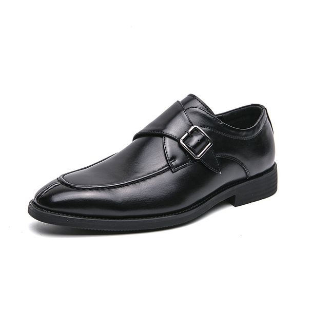Unbeatable Quality Large Size Men's 2024 Spring And Autumn New Low Top Horse Collar Buckle Le Fu English Foot Stomping Leather Shoes_voghion.com