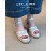 Schaffell-Version ~ Dickbesohlte gewebte Sandalen für Damen, perfekt für Sommer-Outfits mit Kleidern, bequem und_voghion.com