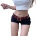 2025s Trendy Girl Denim Shorts For Women 2025 Spring Summer New Low Waist Versatile Stretch Slimming A-line Hip-hugging Hot_voghion.com