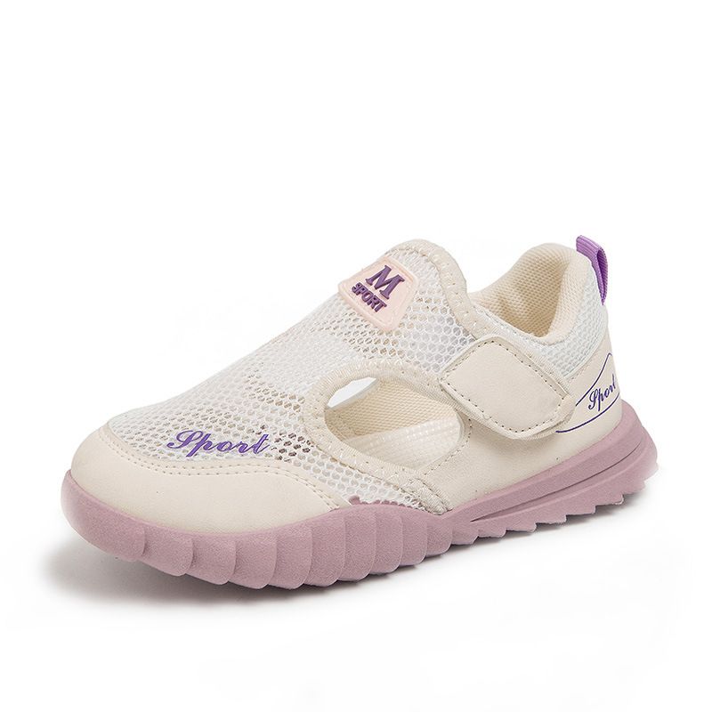Children's Sandals New Style Girls Breathable Mesh Soft Bottom Beach Shoes Boys Student Basketball Shoes Girls Korean Style Casual_voghion.com
