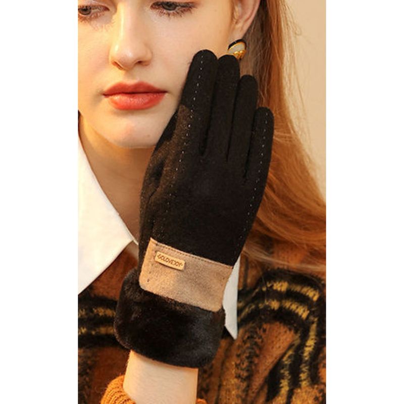 Winter warm gloves, skiing gloves, cycling gloves, multiple thick plush warm, windproof, comfortable fabric, fashionable and beautiful
_voghion.com