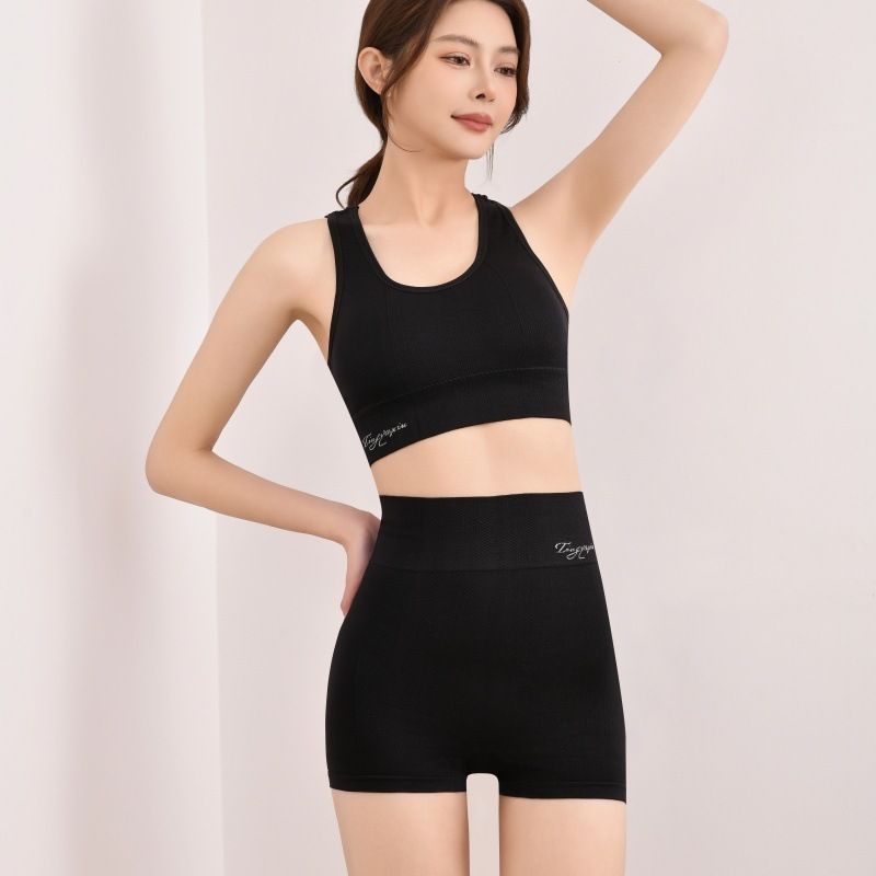 Completo da donna con protezioni per il petto, completo sportivo casual da due pezzi per yoga, fitness, corsa e dimagrimento, reggiseno taglie forti_voghion.com