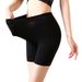 Safety Pants Short Women Stretch Short Leggings Plus Size Solid Color Plus Size_voghion.com