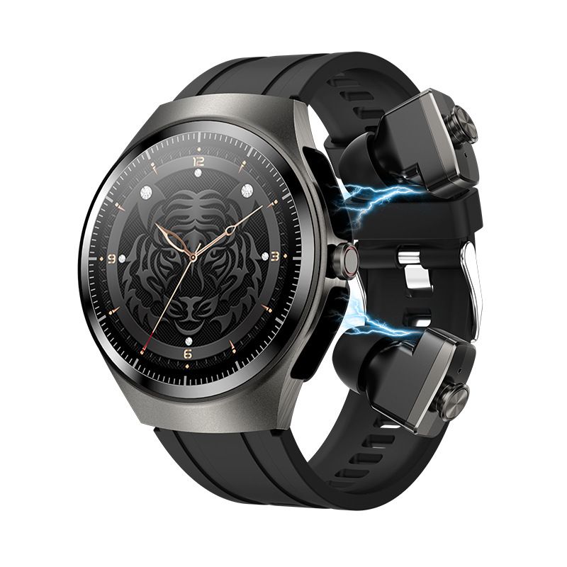 North Korean Language Version KT6 Two-in-One Call Smart Watch Curved Dial Design 280mAh Battery 1.43" Screen_voghion.com