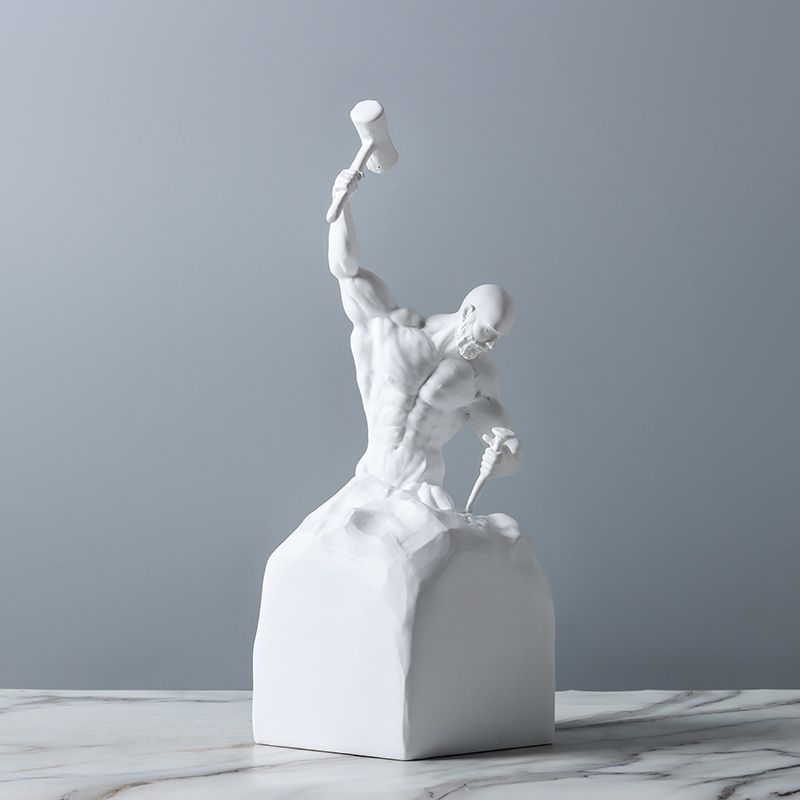 Creative Simple Modern Office Art Figure Ornament Model Living Room Study Cabinet Carved Inspirational Soft Decoration_voghion.com