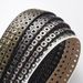 New style square, bead, willow, nail, three exhaust eyes, punk PU belt, unisex personalized and trendy pants belt_voghion.com