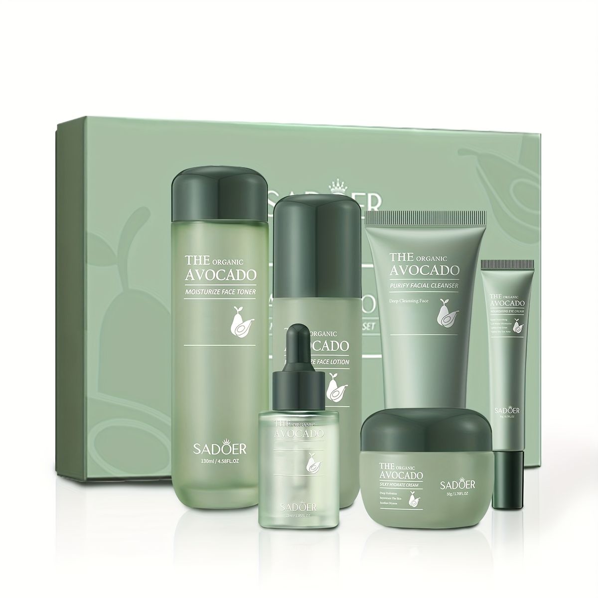 Avocado Collection Six-Piece Set, Nourishing And Moisturizing Skin Care Products_voghion.com