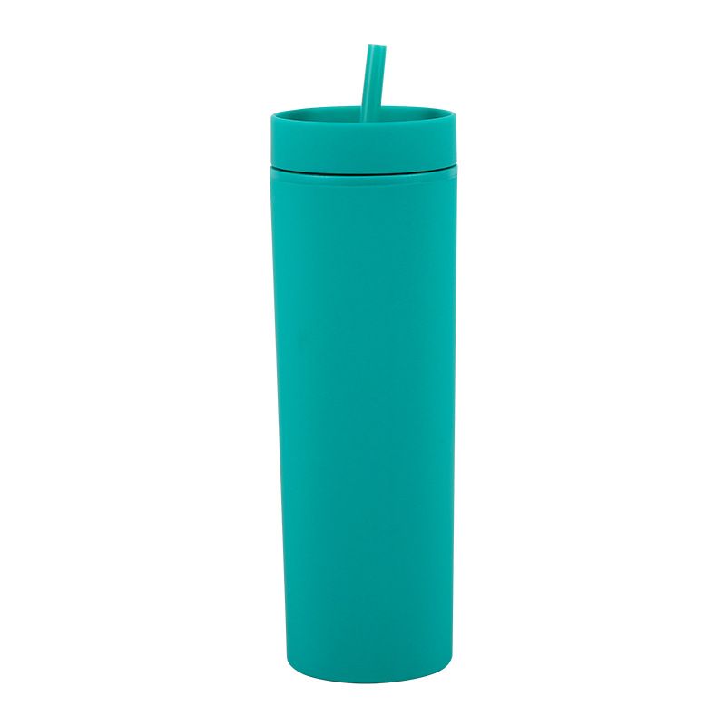 Mote 16oz plaststråkopp utendørs sportsvannflaske bærbar kaffekopp for menn og kvinner rett kopp_voghion.com
