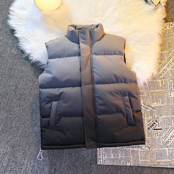 Unisex Stand Collar Vest – Gradient Print Winter Layering Essential (M-5XL, 3 Trendy Colors For Couples & Streetwear)_voghion.com