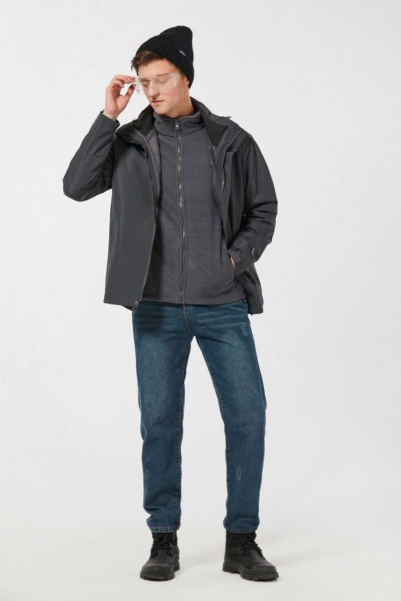 ​​"3-in-1-Wasser- und Winddichte Jacke – Herausnehmbares Fleecefutter, Unisex-Wintermantel mit Kapuze (6 Größen, 3 Farben)"​​_voghion.com