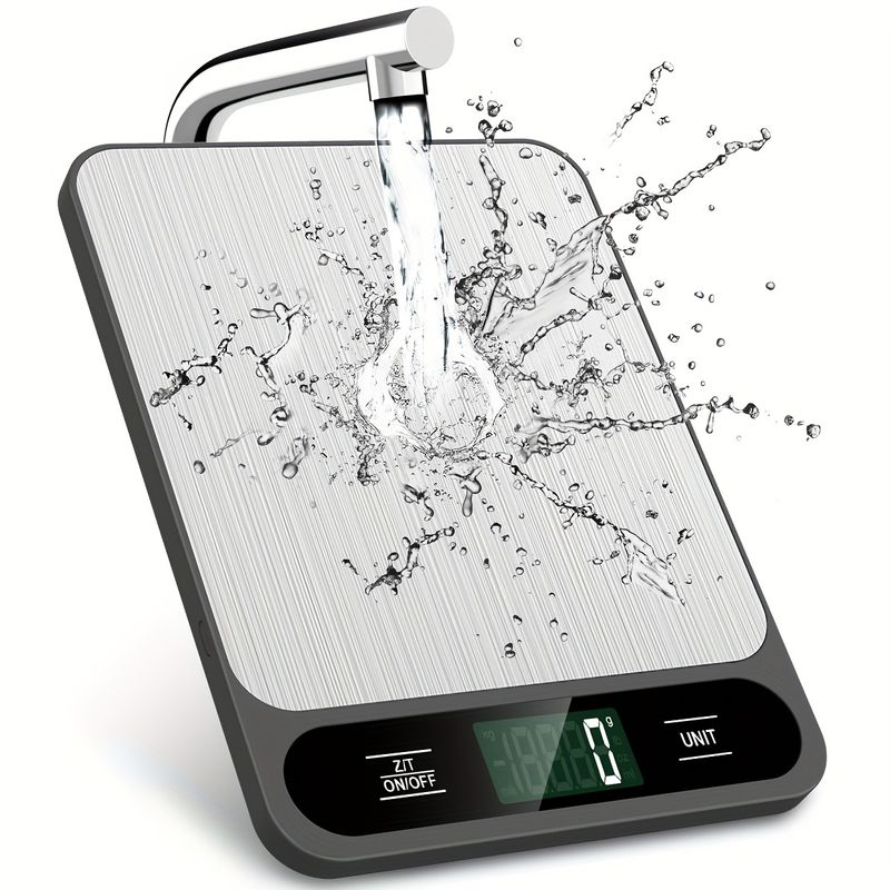1 st svart matvåg 10 kilo digital köksvåg gram och uns 1 g exakt våg lätt att rengöra rostfritt stål_voghion.com