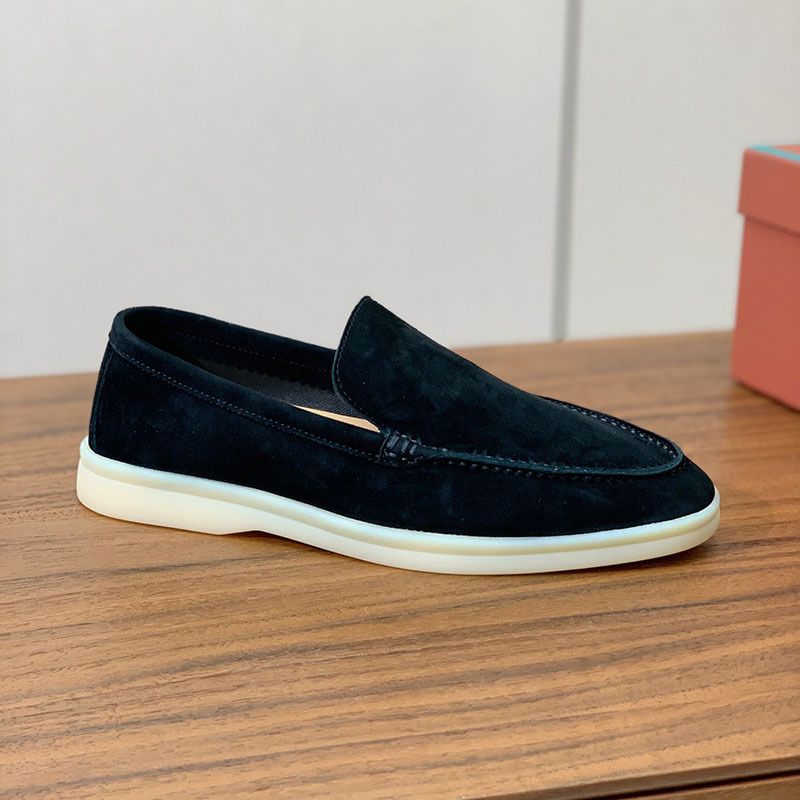2024 New Le Fu Couple Flat Bottom One Step Lazy Comfortable Casual Large Single Bean Shoes_voghion.com
