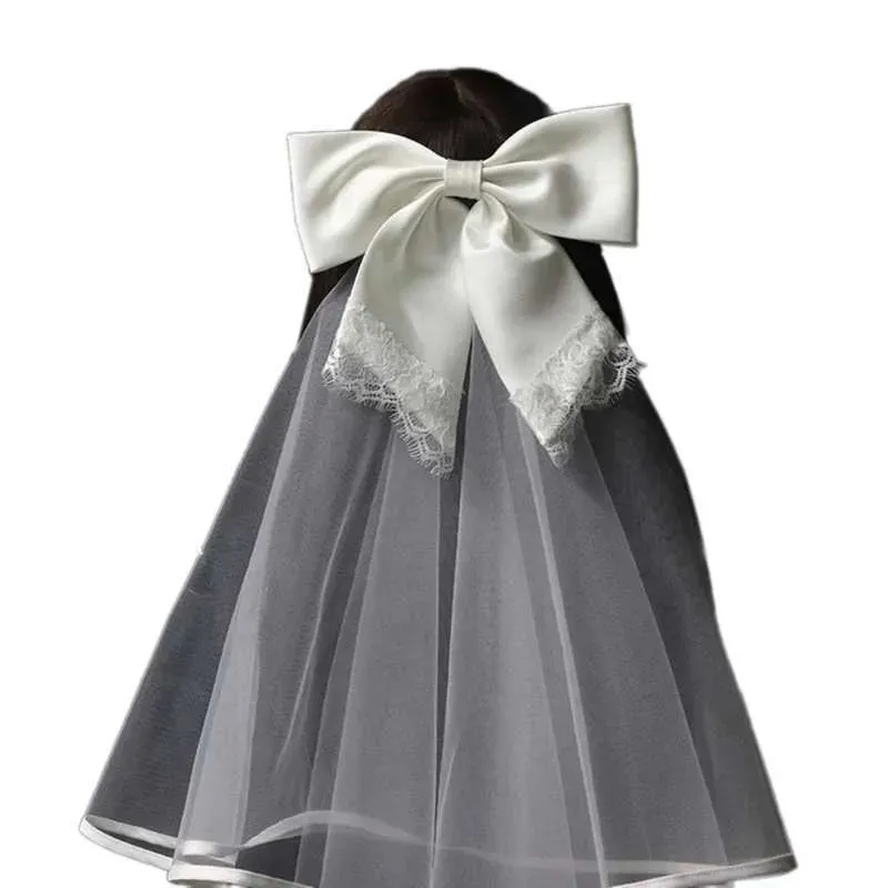 Hair Jewery Ribbon Bowknot Long Tues Haoween Carnivas Woman Bride for Marriage Wedding Ceebration Party Layer_voghion.com