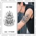 Adesivi per tatuaggi temporanei in sanscrito e tibetano - Tatuaggi finti impermeabili per braccia e pancia, design semipermanente realistico, stile boho di lusso_voghion.com
