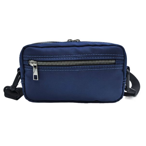 Wasserabweisende Unisex-Umhängetasche aus Nylon – RFID-blockierende Geldbörse mit mehreren Fächern (Reißverschluss, minimalistisches Design, 20 x 11,5 x 5 cm)_voghion.com