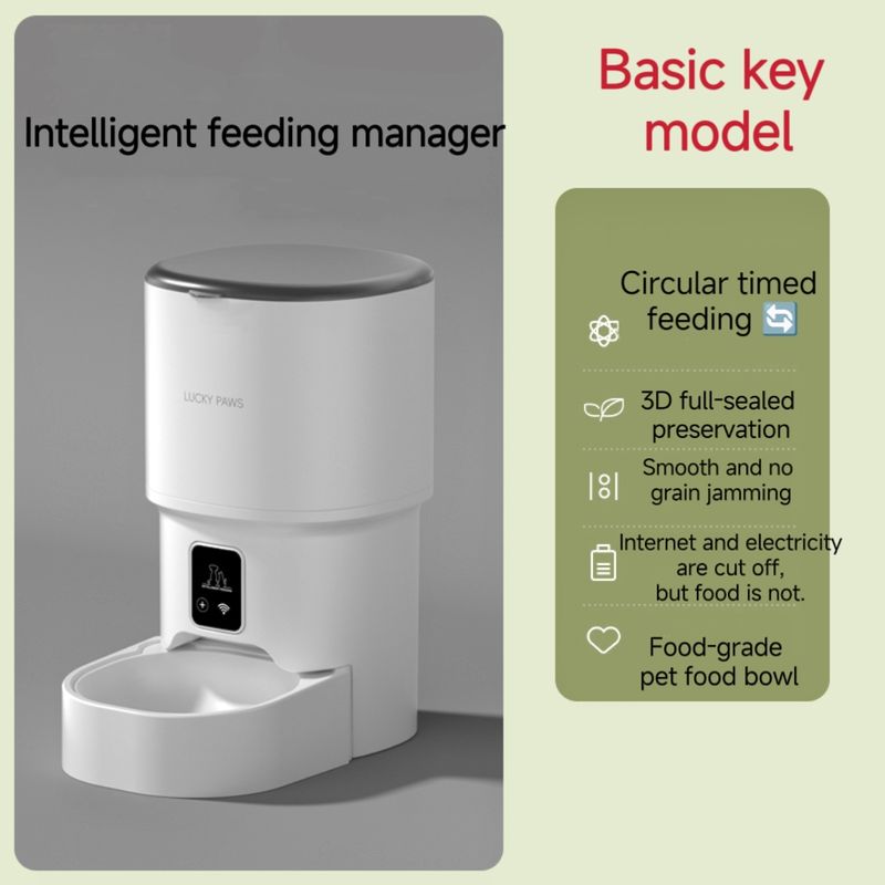 1-pack automatisk husdjursmatare smart autodispenser med appstyrning för katter och hundar intelligent husdjursmatdispenser fjärrkontroll_voghion.com