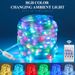 Wasserdichte RGB-LED-Lichterkette mit Fernbedienung – 5 m/10 m/15 m/20 m flexible Lichterkette für Partys im Innen- und Außenbereich, Hochzeit, Weihnachtsdekoration_voghion.com