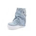 Short Multi-Functional Washed Denim Cuff Boots_voghion.com