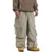 Winter New Ski Women, Multi-Pocket Cargo, Windproof, Waterproof, Loose Corduroy Snowboard Pants For Men_voghion.com