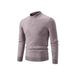 Herren-Strickpullover mit Stehkragen – Lässiger Winter- und Herbstpullover in lockerer Passform (Dunkelgrau/Khaki/Marineblau)_voghion.com