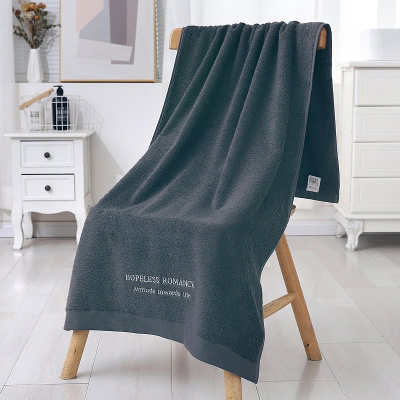 80*160 Gekämmte Baumwolle Badetuch Hotel Badetuch 650g Verdickt Saugfähigen Baumwolle Badetuch Erwachsene Badetuch Strandtuch_voghion.com