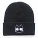 Unisex Cartoon weird cute emoticon cat embroidered knitted hat sleeve warm hat Hip hop wool hat_voghion.com
