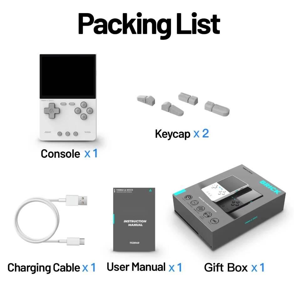 Console portatile TRIMUI BRICK con sistema Linux da 3,2'', schermo IPS da 400PPI, lettore di giochi da 3000mAh_voghion.com