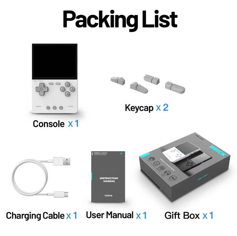 TRIMUI BRICK Handheld 3.2'' Linux System Portable Console 400PPI IPS Screen 3000mAh Game Player_voghion.com