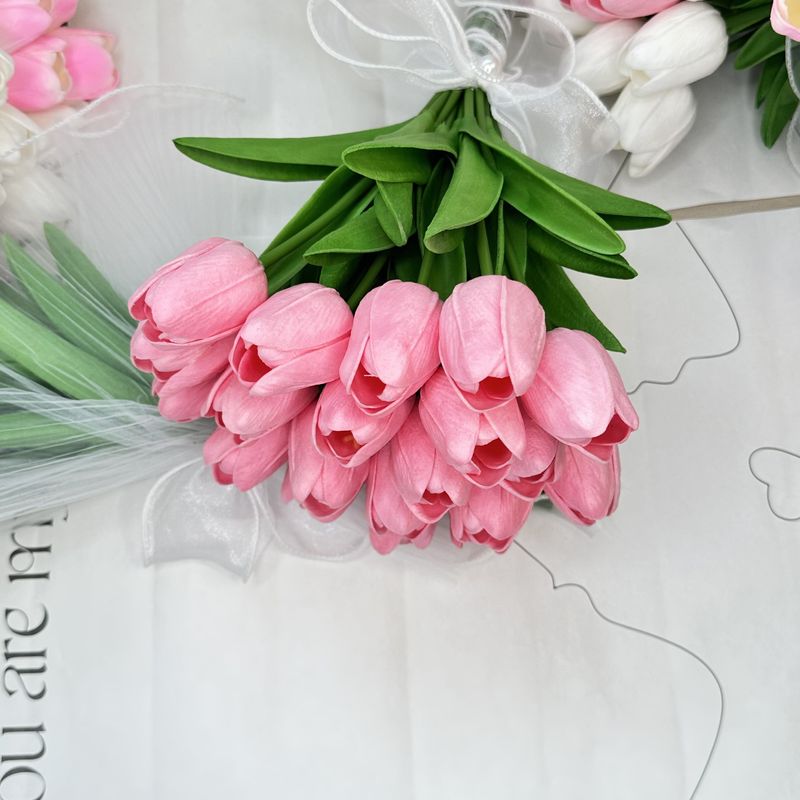 Handheld Tulip Artificial Flowers Marriage Registration Valentine's Day Korean Simple Wedding Bride Studio Shooting_voghion.com