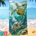 Schildkröten-Wärmeübertragungs-Digitaldruck, saugfähiges großes Handtuch am Meer, gestreiftes Strandtuch aus ultrafeinen Fasern, Rosenbad_voghion.com