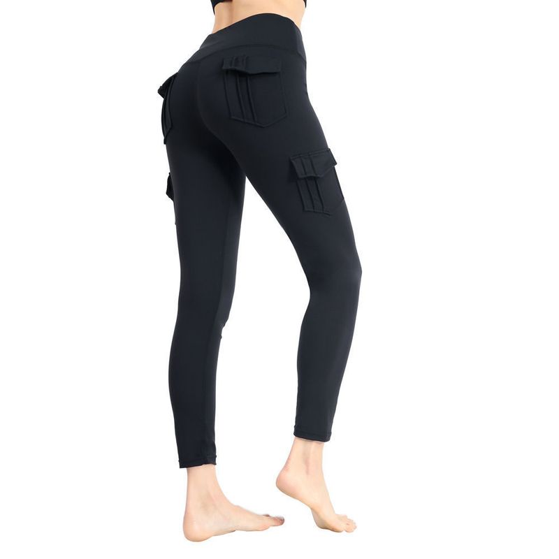 Dammode hög midja lyft hip tight sport löpning yoga fitness byxor_voghion.com