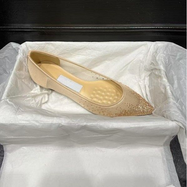 High Version Jc2025 New Water Diamond Pointed Temperament Single Shoe Mesh Banquet Bride Wedding Shoes Women_voghion.com