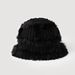 New Korean Style Temperament Cool Versatile Plush Knitted Wool Bucket Hat Warm Face Small Fisherman Hat Plain Hat_voghion.com