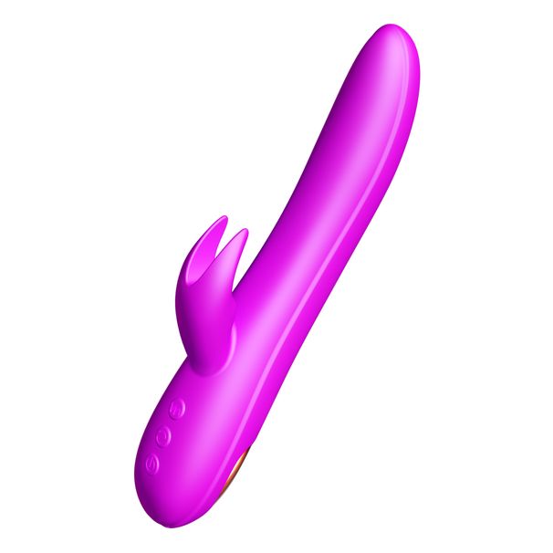 12 modalità di vibrazione, 7 rotazioni, giocattoli sessuali per il punto G in silicone doppio, ricaricabile tramite USB, impermeabile, dildo vibratore a coniglio per donne_voghion.com