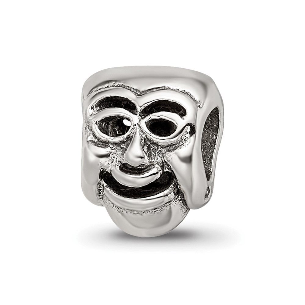 Sterling Silver Reflections Comedy Mask Bead_voghion.com