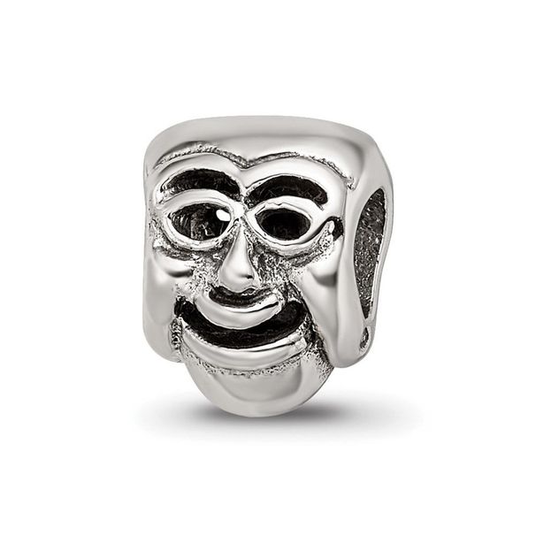 Sterling Silver Reflections Comedy Mask Bead_voghion.com