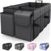 Multi-Purpose Travel Organizer Cube - 900D PVC Storage Box, Modern Minimalist Design For Clothes & Accessories, Black & Beige_voghion.com